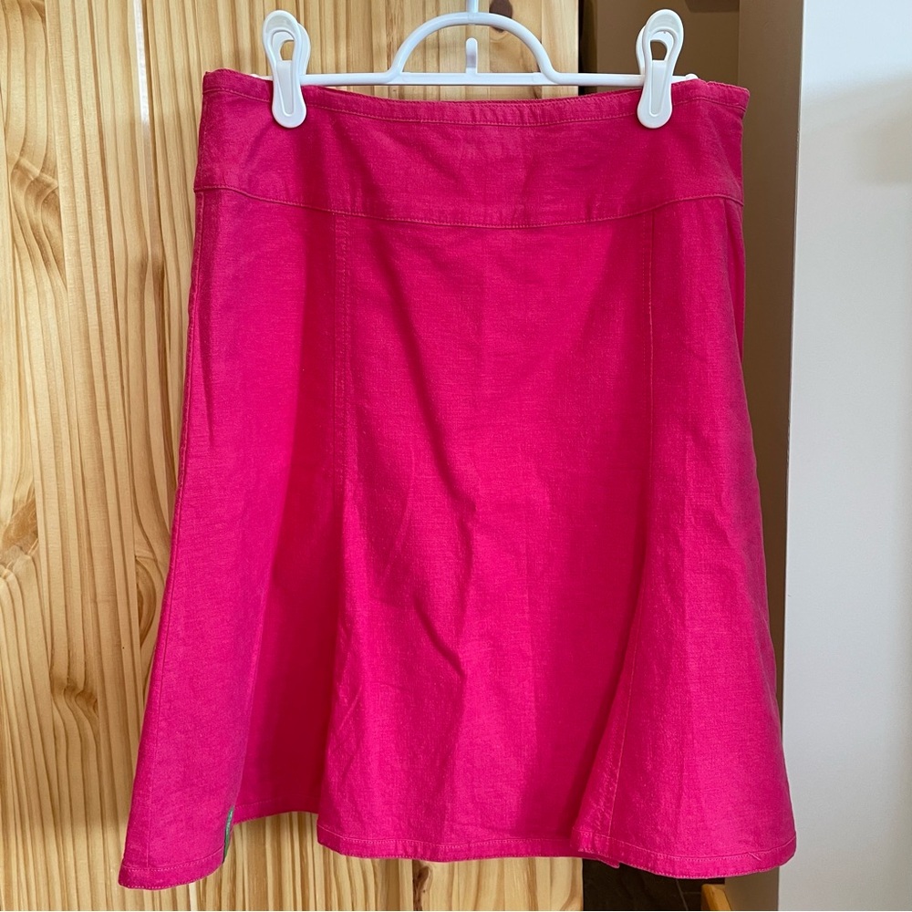 Chlorophylle Pink lined Women's Flare Skirt/linen blend